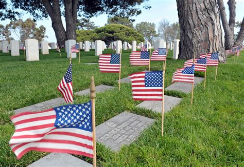 The American flag in military memorials