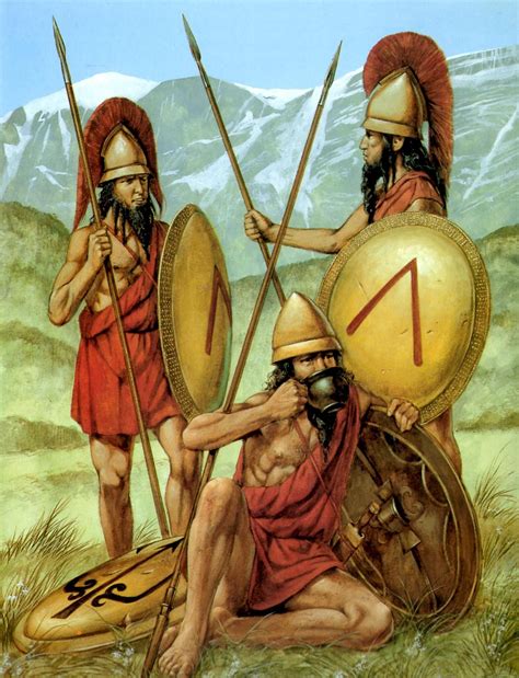 Ancient Greek Hoplites in formation