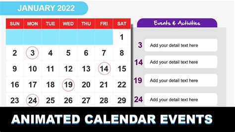 Example of Animation Calendar