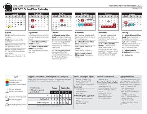 Anne Arundel Schools Calendar