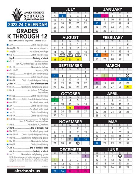 Anoka Hennepin School Calendar