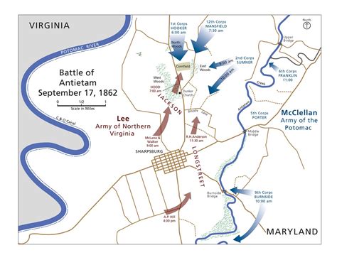 A map of the Antietam Battlefield