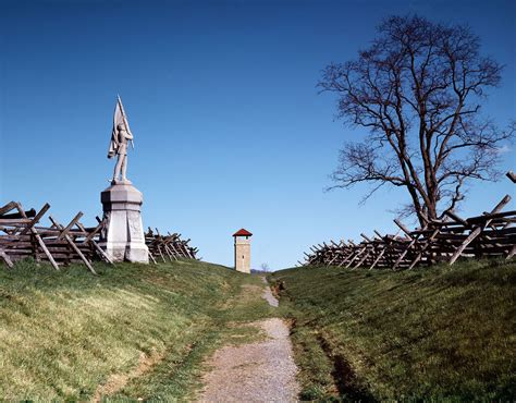 A monument on the Antietam Battlefield