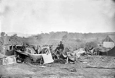 Wounded soldiers on the Antietam Battlefield