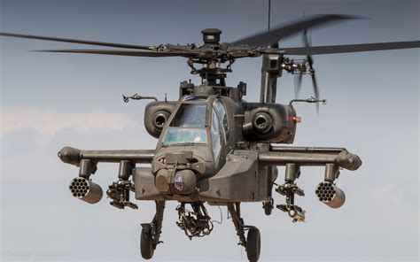 Apache Attack Helicopter in Flight