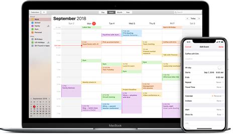 Apple Calendar Organization