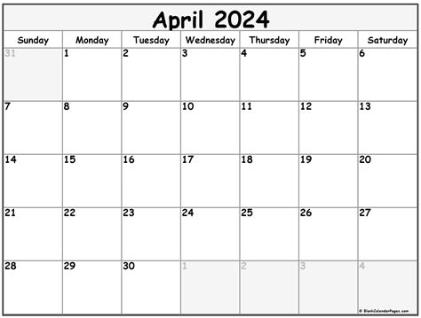 April 2024 Calendar Time Management