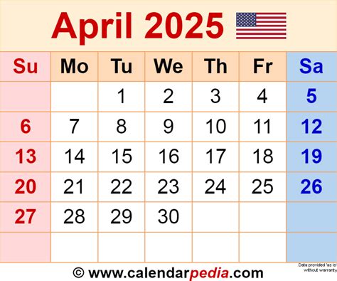 April 2025 Calendar Image 8