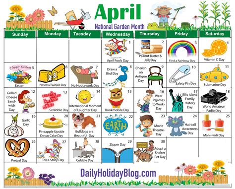 April Calendar Events