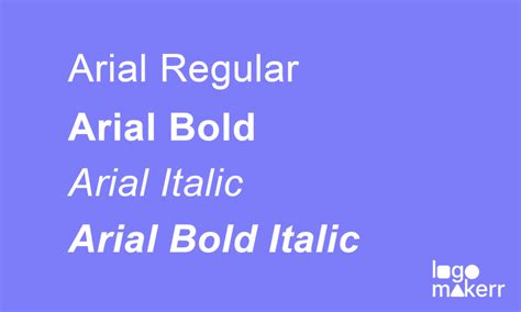 Arial Font Characteristics