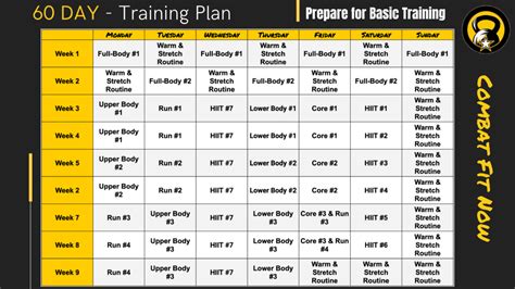 Army Basic Training Workout Plan