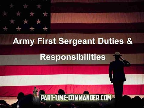 Army First Sergeant Responsibilities