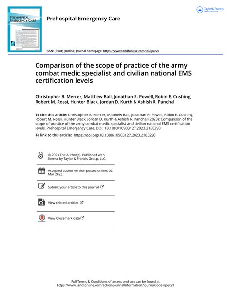 Army Medics Scope of Practice