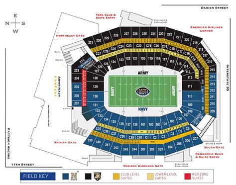 Army Navy Game Seating Chart