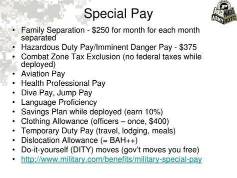 Army Special Duty Pay