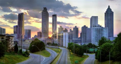 Atlanta sunset view