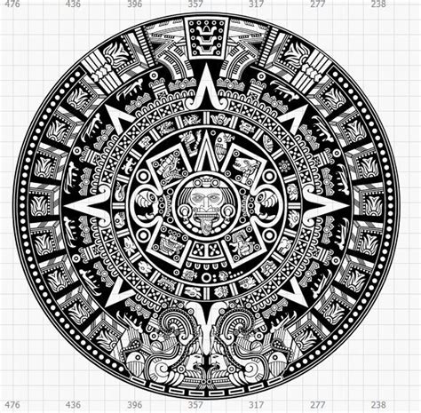 Description of Aztec Calendar Designs