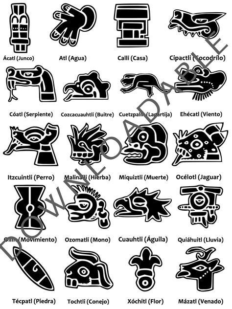 Aztec Calendar Symbols