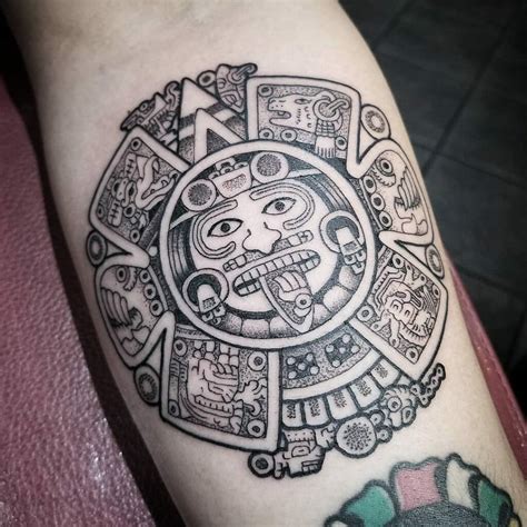 Aztec Calendar Tattoo Design