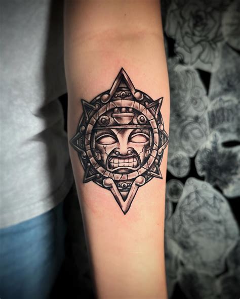 Aztec Sun Tattoo