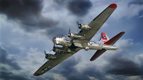 B-17 Flying Fortress Co-Pilots in Action