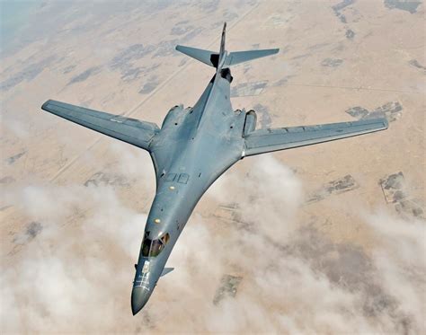 B-1B Lancer bomber in flight