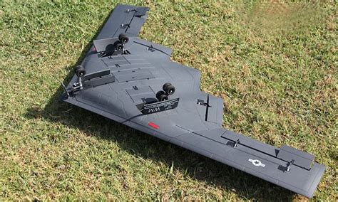 B2 Stealth Bomber RC model on the ground