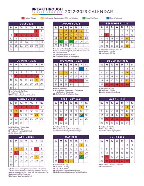 BPS School Calendar Image 1