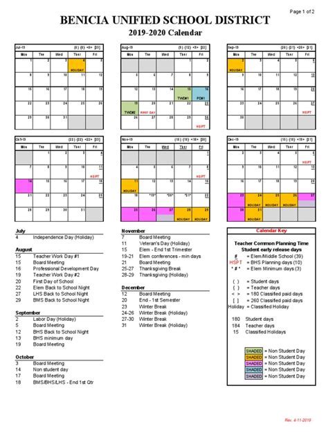 BUSD Calendar Resources and Support