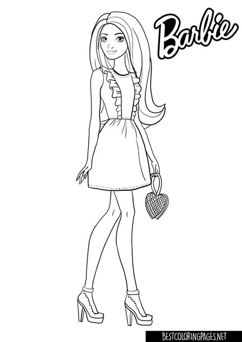 Barbie doll coloring pages