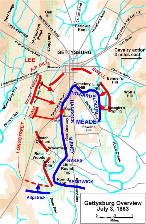 Battle of Gettysburg Map