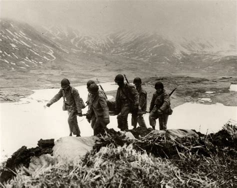 U.S. troops landing on Attu Island