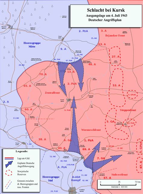 Map of the Battle of Kursk