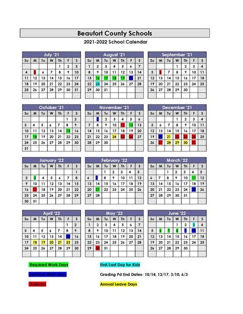 Beaufort County Schools SC Calendar Tips