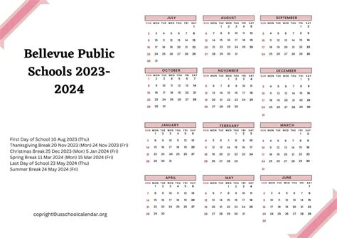 Bellevue Public Schools Nebraska Calendar Events