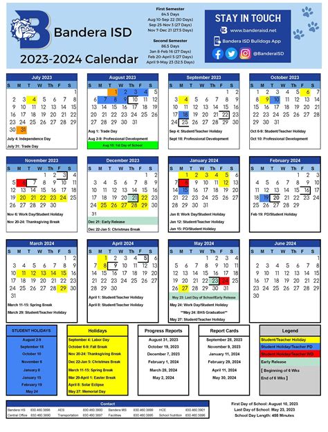 Belton ISD Calendar Overview