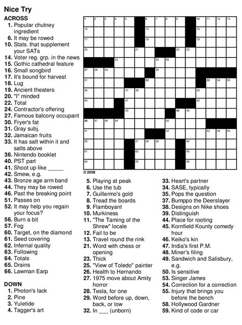 Benefits of Easy Printable Crosswords