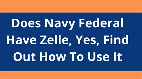 Benefits of Navy Federal Zelle