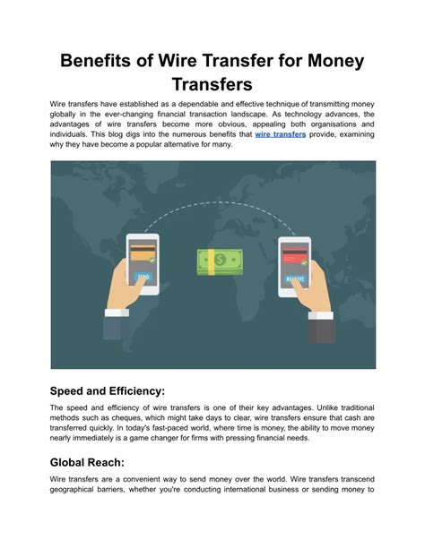 Benefits of Wire Transfers