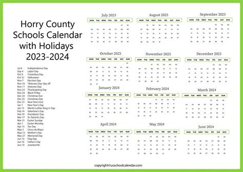 Benefits of the Horry County Schools Calendar