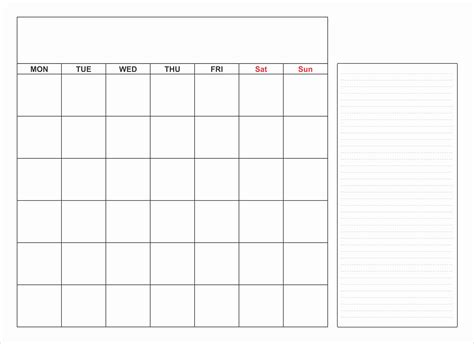 Blank April Calendar Template Example