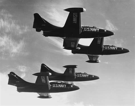 Blue Angels F9F Panther formation