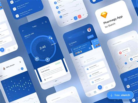 Blue Mobile App Design