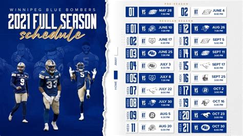 Bombers Game Schedule