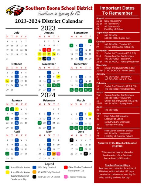 Boone Schools Calendar Enrichment