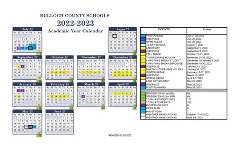 Bulloch County Schools Calendar Image 7