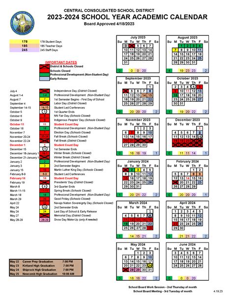 CCSD Schools Calendar Overview