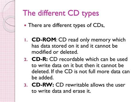 CD Types