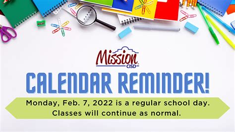 CISD Calendar Reminders