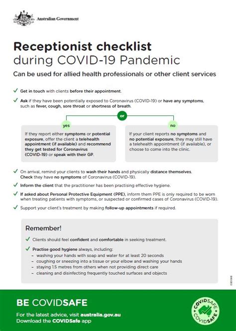 COVID Printable Checklists